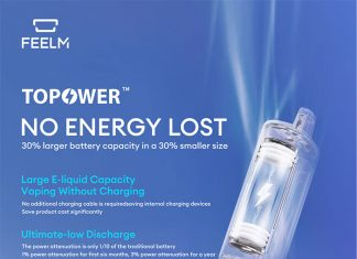 World’s Highest Puffs Charge Free battery technology “TOPOWER” — Real Disposables Exhibited in Dubai