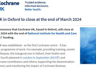 Cochrane UK To Close